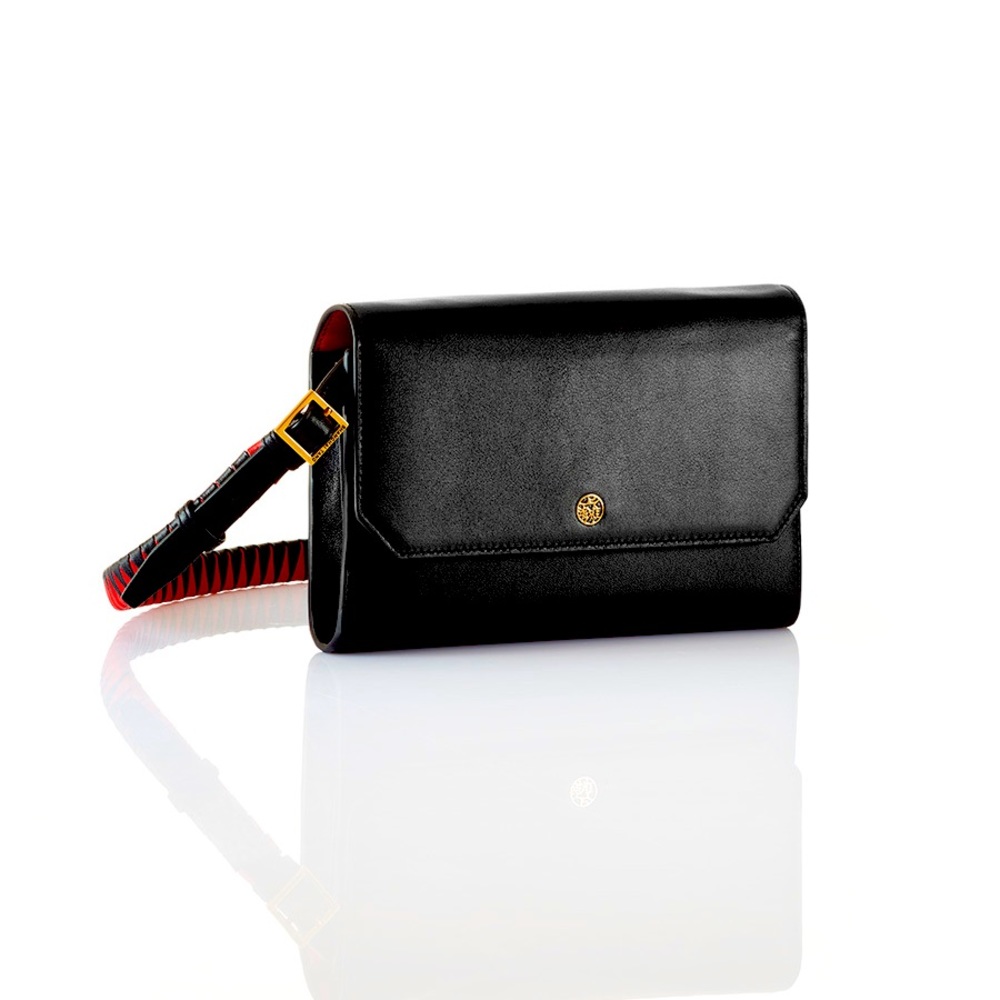 Shanghai Tang Woven Leather Strap 3-way Waist Bag